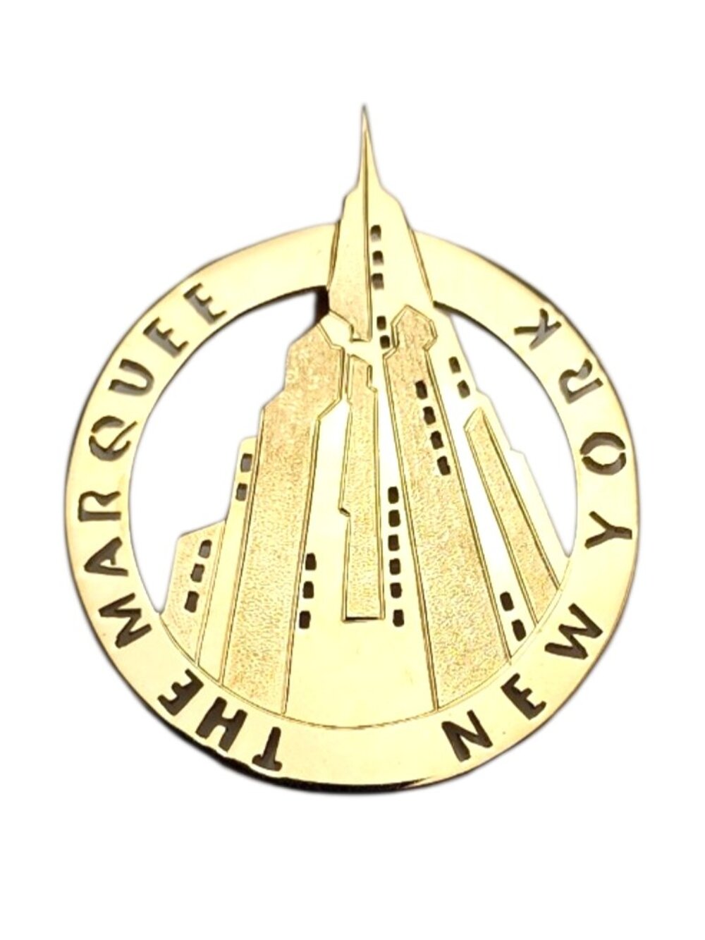14K Yellow Gold Marquee New York Pendant #25425